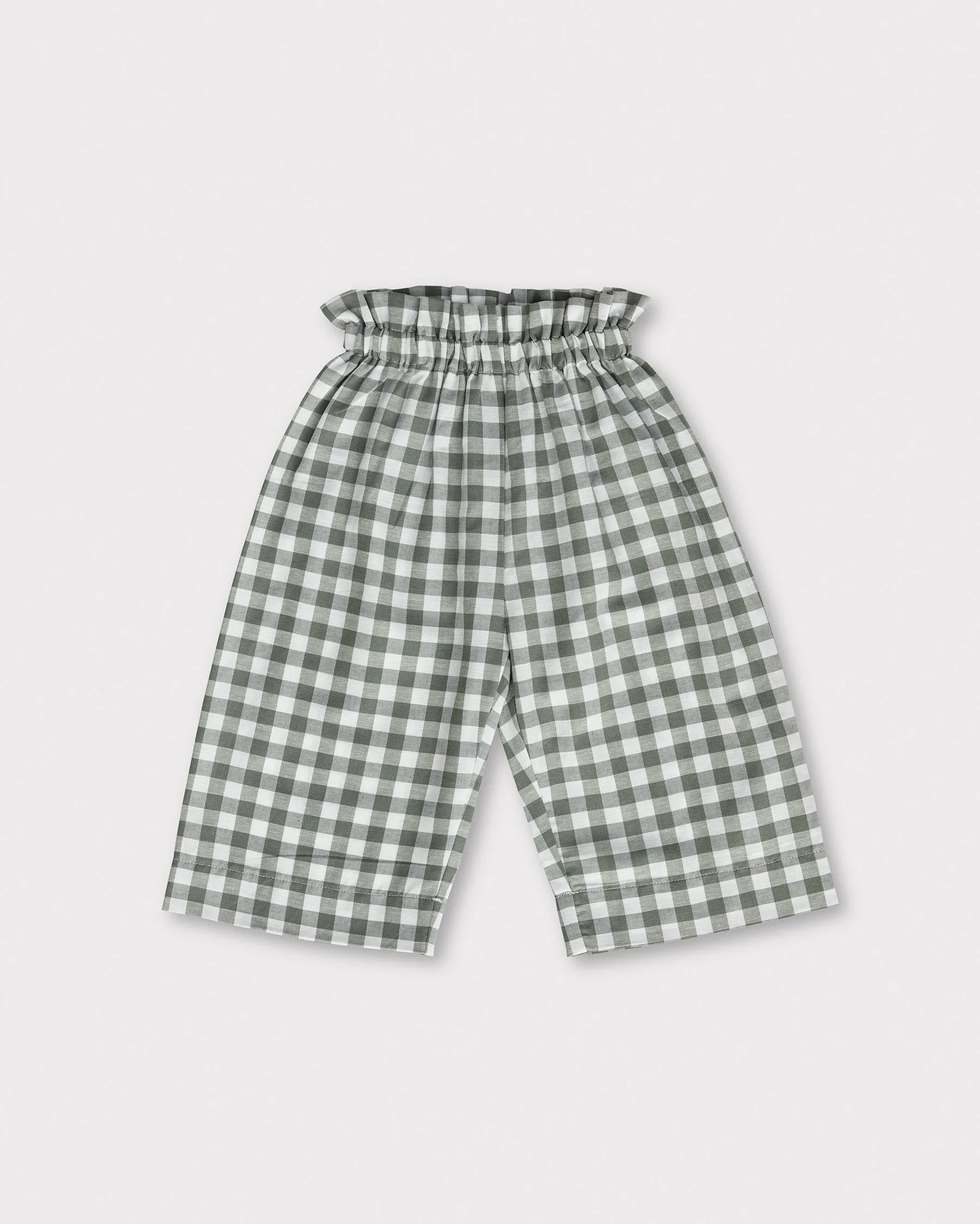 Milly Trousers - Green Gingham