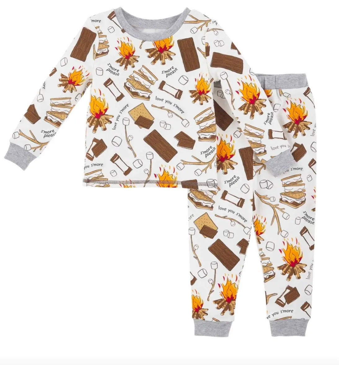 Mudpie Infant & Toddler Boys S'MORE PLEASE Pajama's