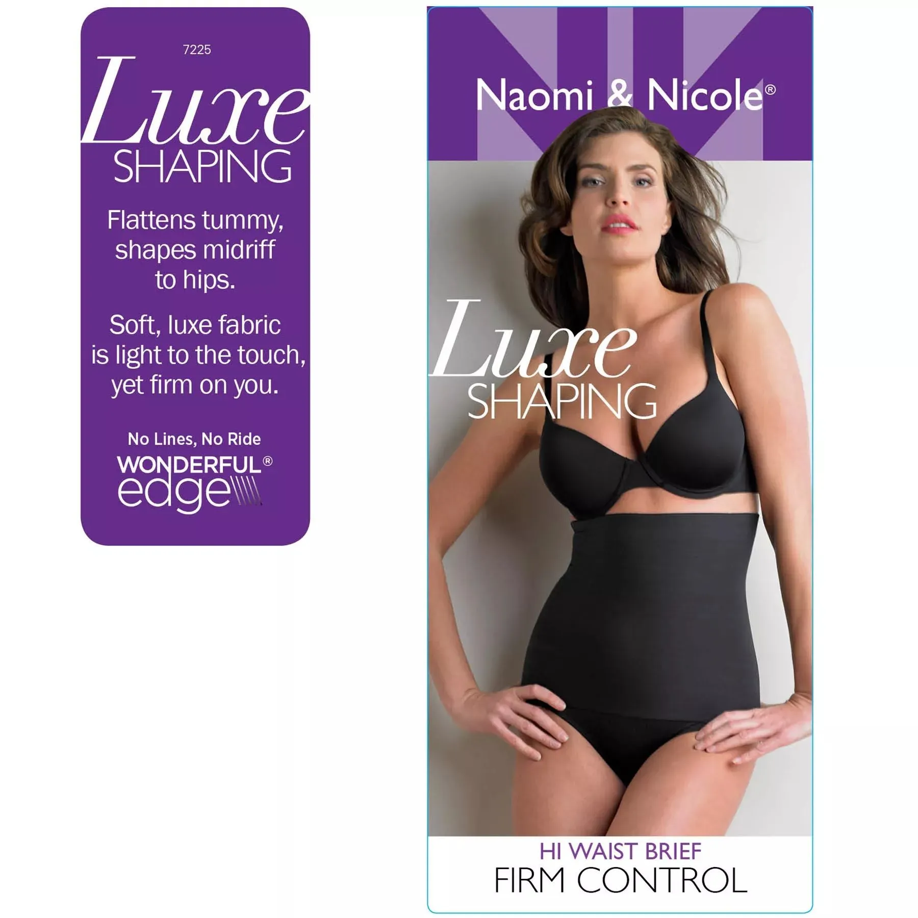 Naomi & Nicole Shapewear Women's High Waist Briefs Luxurious Shaping 7225 Naomi & Nicole