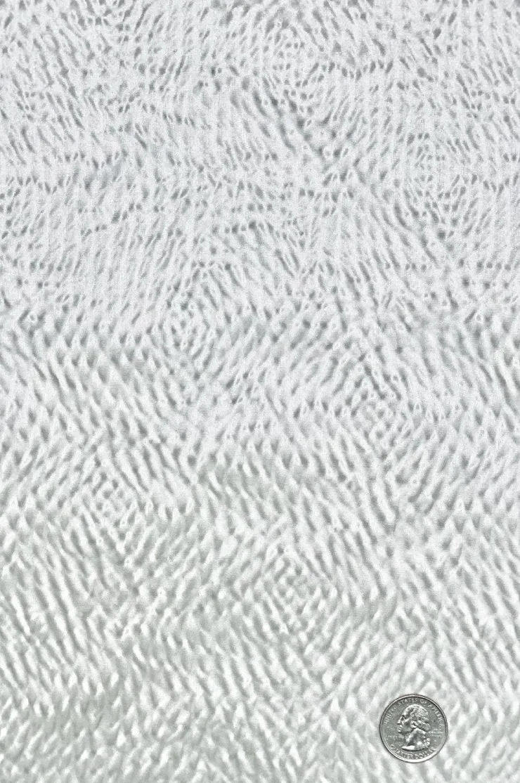 Natural White Silk Hammered Satin Jacquard Fabric