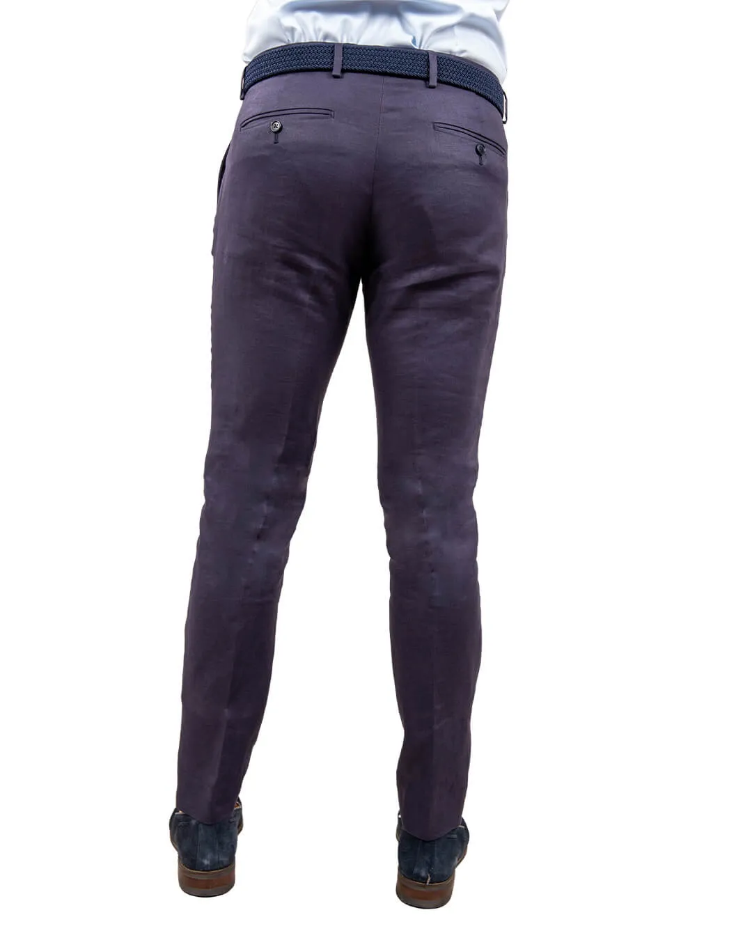 Navy Linen Trousers