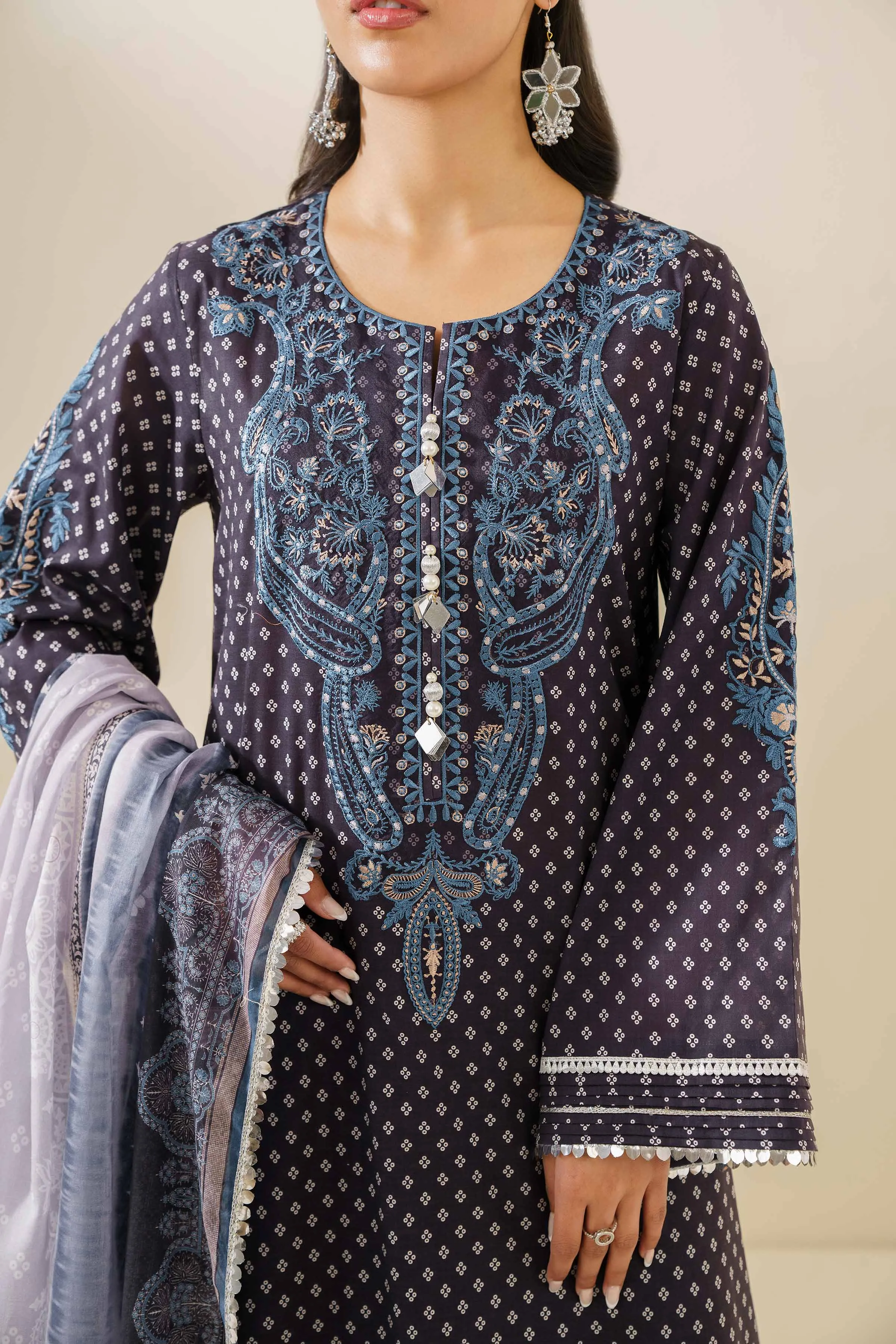 Nishat Linen Spring/Summer Lawn – 3 Piece - Printed Embroidered Suit - 42401702