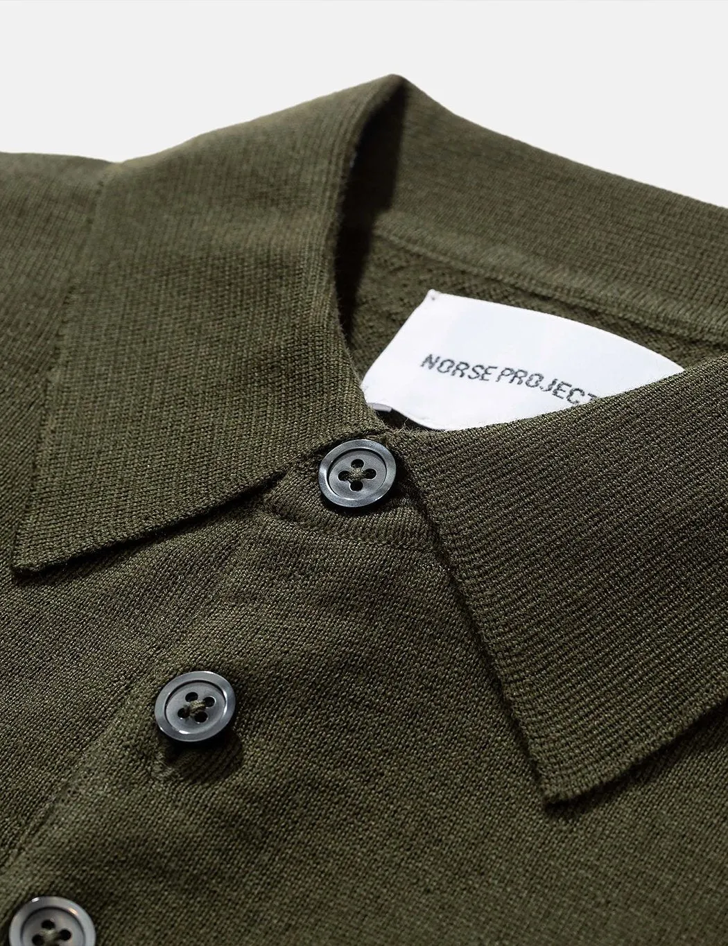 Norse Projects Johan Merino Polo - Beech Green