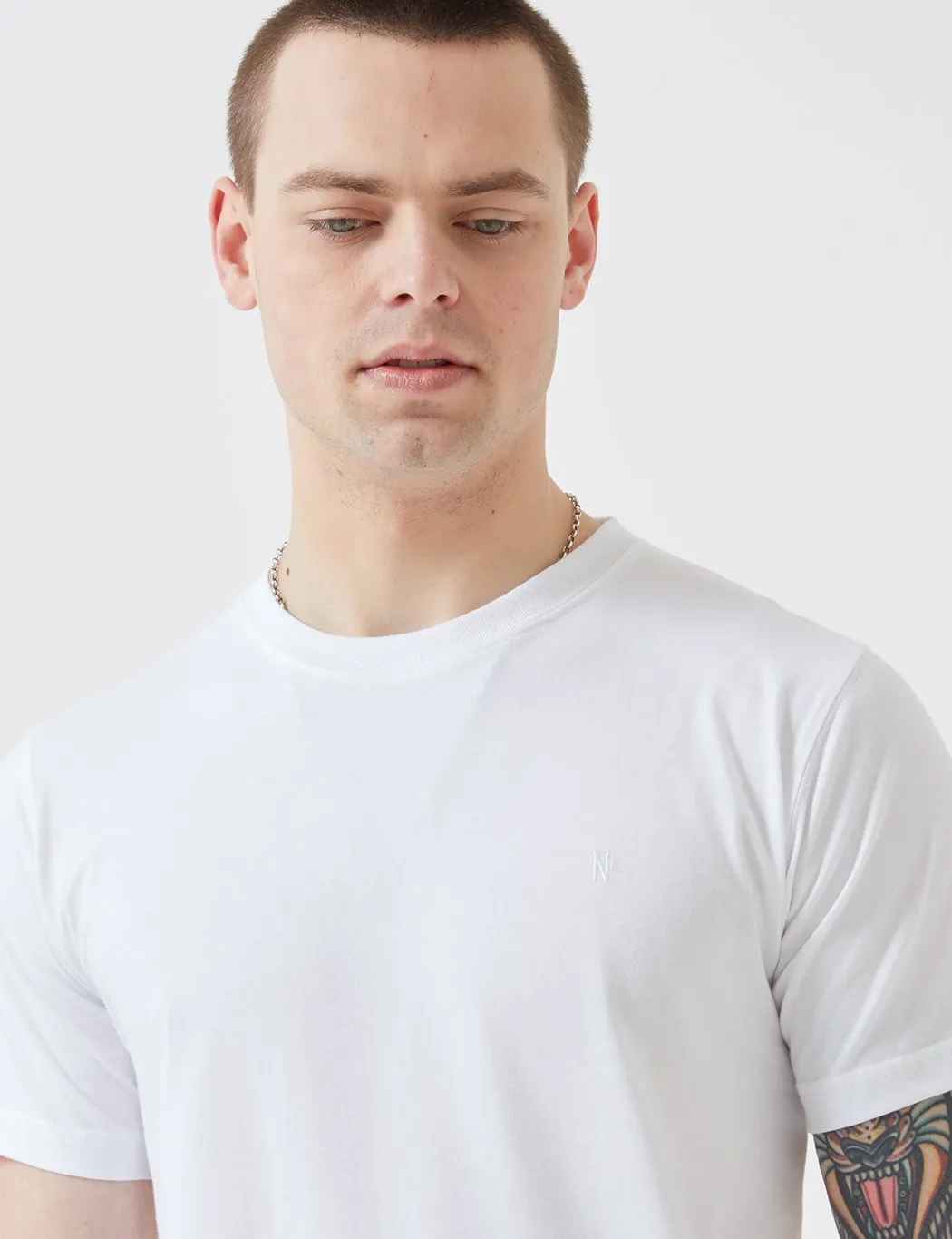 Norse Projects Niels Standard Logo Patch T-Shirt - White