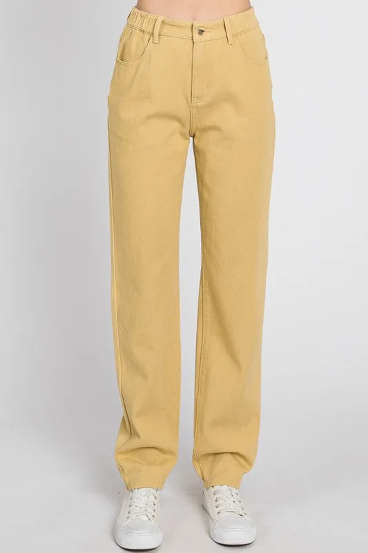 Oakley Elastic Waist Tapered Pants in Tan