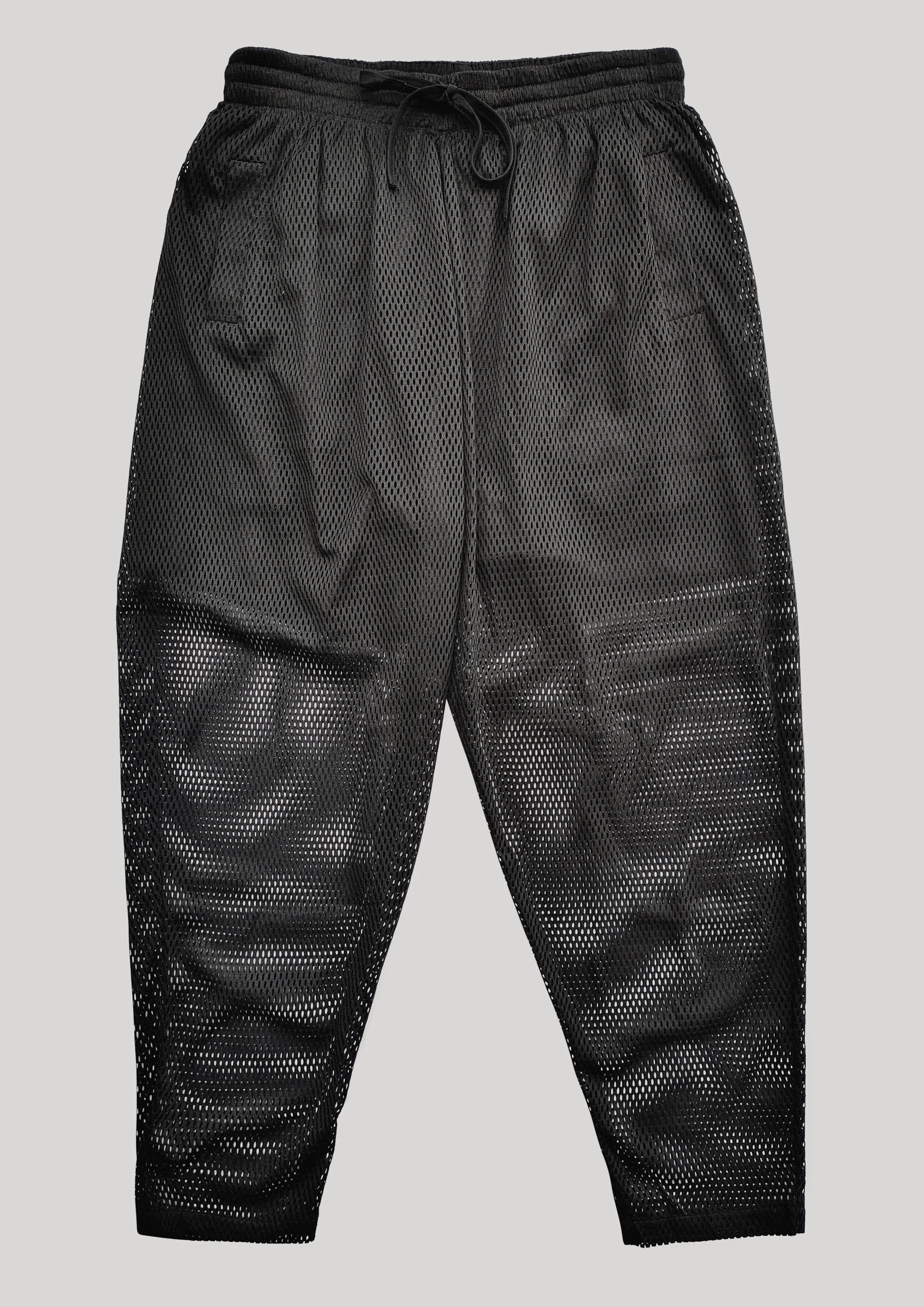 PANTS LOOSE ELASTIC WAIST - MESH black