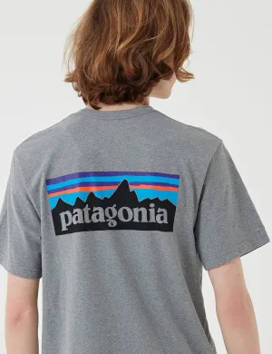 Patagonia P-6 Logo Responsibili-Tee T-Shirt - Gravel Heather Grey