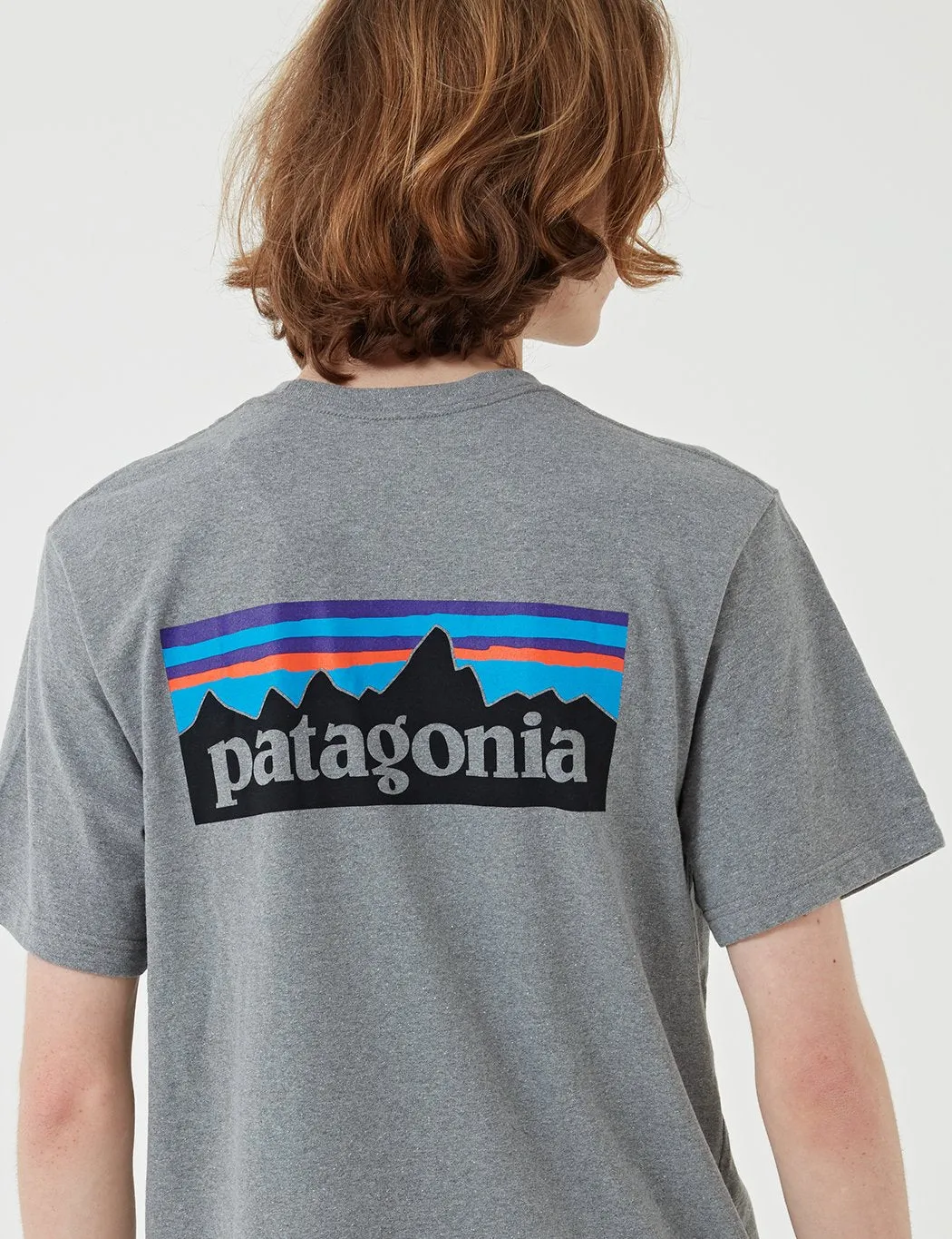 Patagonia P-6 Logo Responsibili-Tee T-Shirt - Gravel Heather Grey