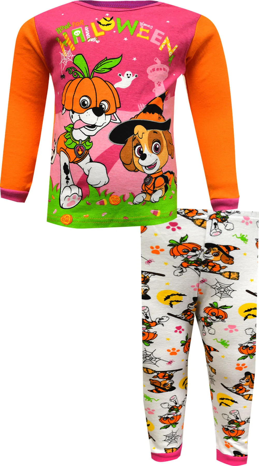 Paw Patrol Howl for Halloween Marshall and Skye Toddler Cotton Pajamas