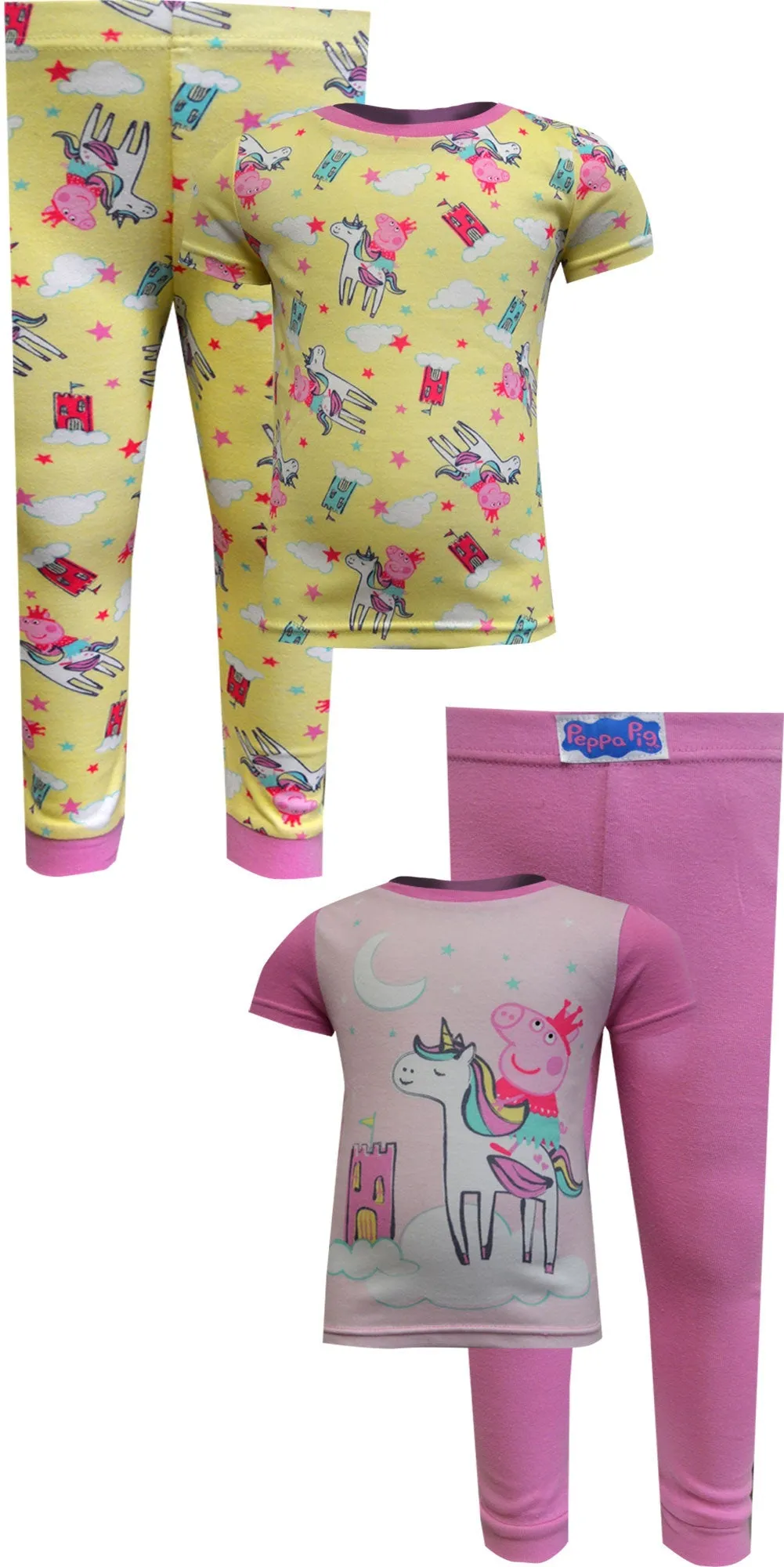 Peppa Pig Unicorn and Fairytale Castles 4 Piece Cotton Toddler Pajamas