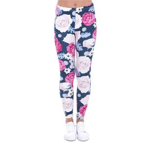 Pink Flowers Leggings