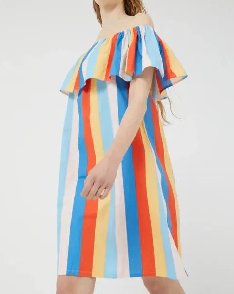 Rainbow Off Shoulder Dress