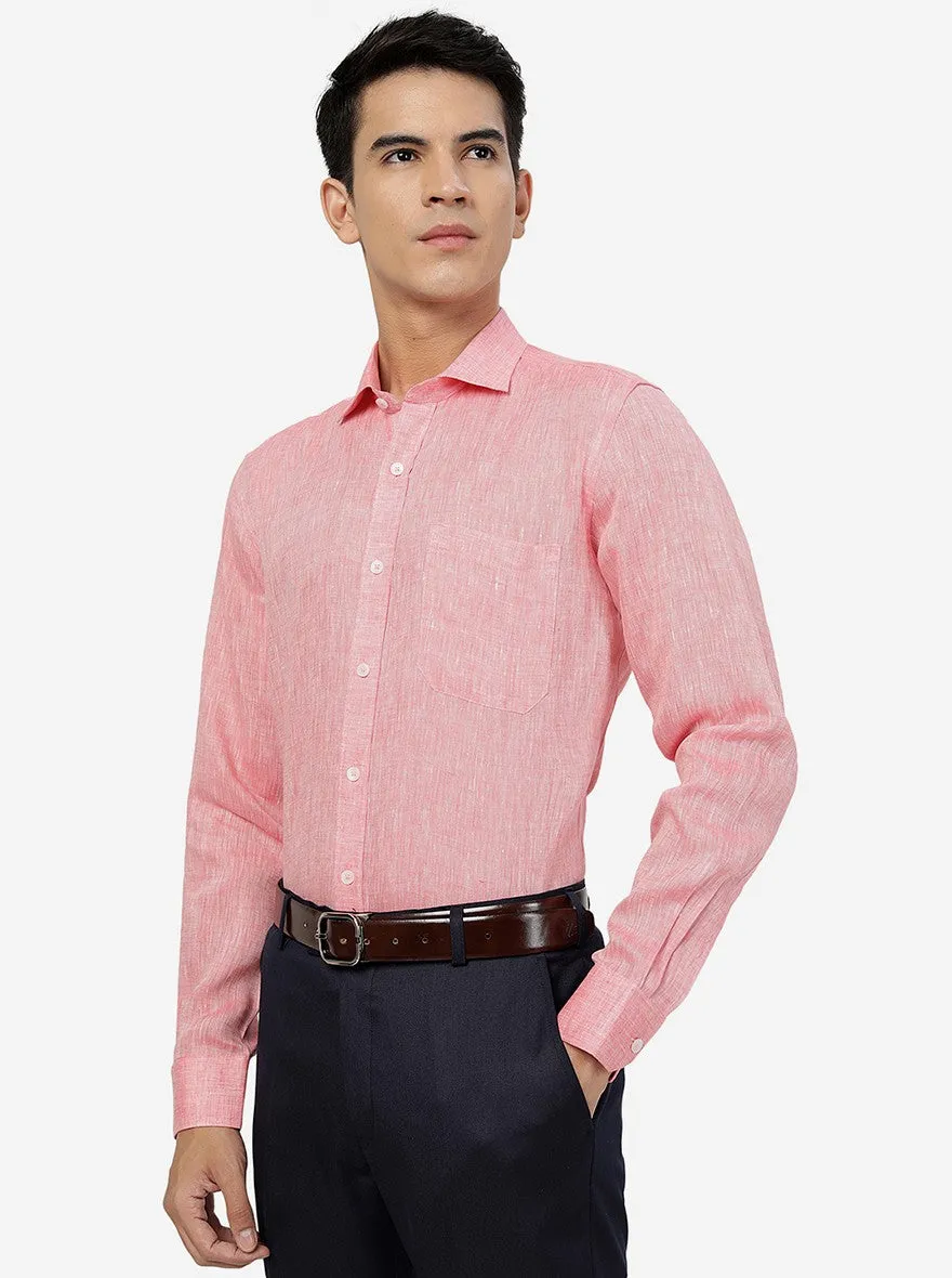 Red Solid Regular Fit Formal Shirt | JadeBlue