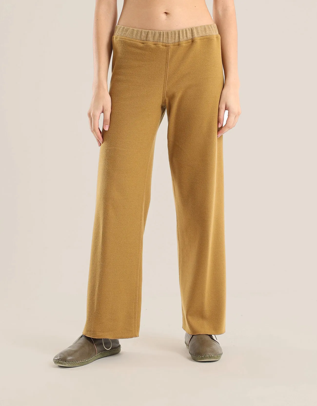 Reversible straight leg pants with contrasting colour