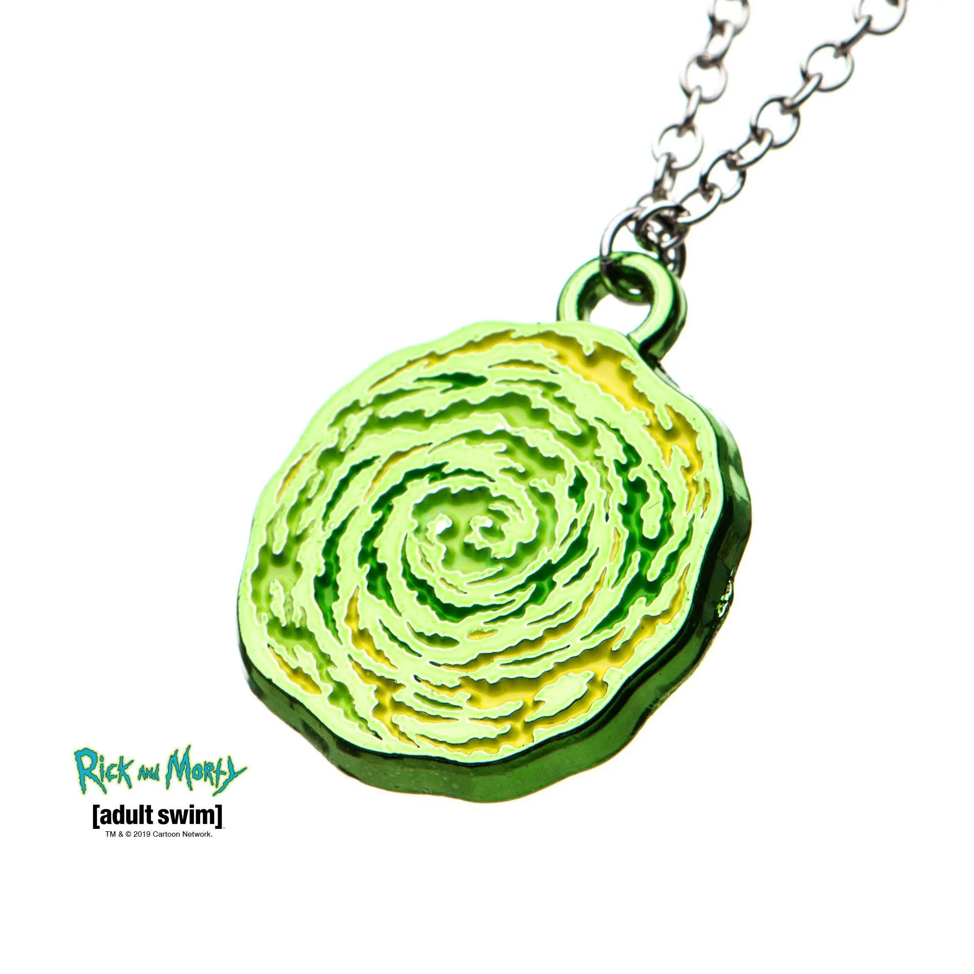 Rick and Morty Portal Spinning Pendant Necklace