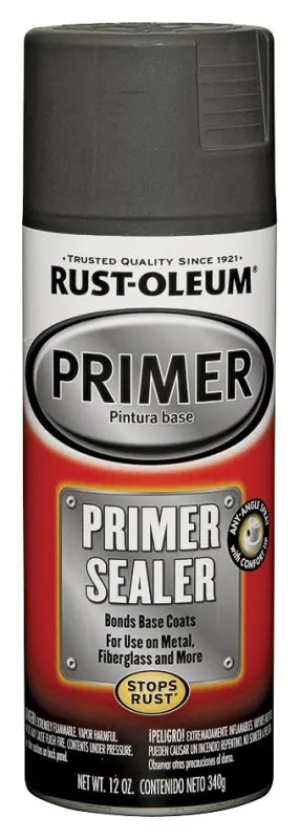 Rust-Oleum 249321 Spray Primer, Light Gray, 12 oz, Can :CAN: QUANTITY: 1