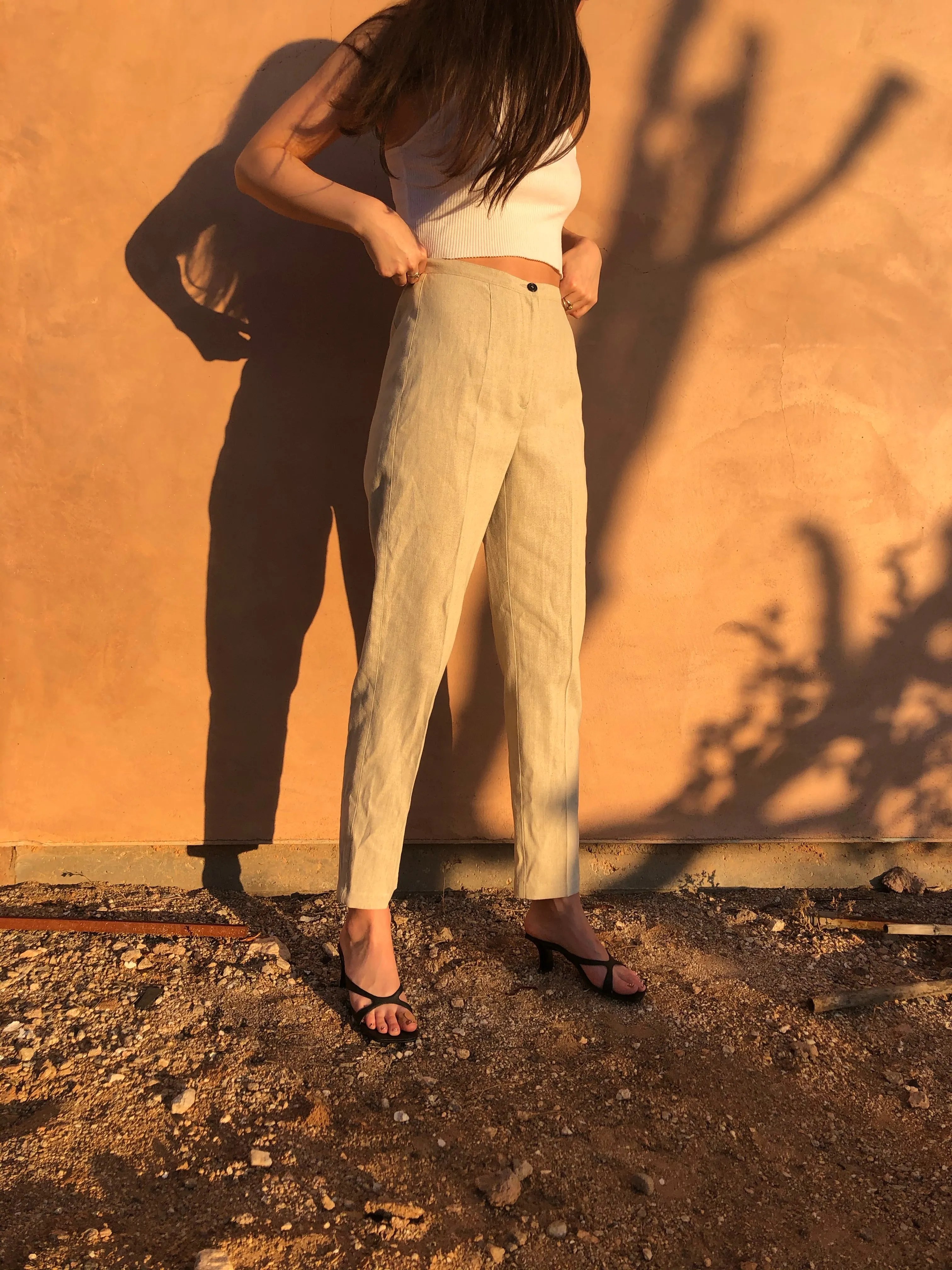 Sand Linen Trousers