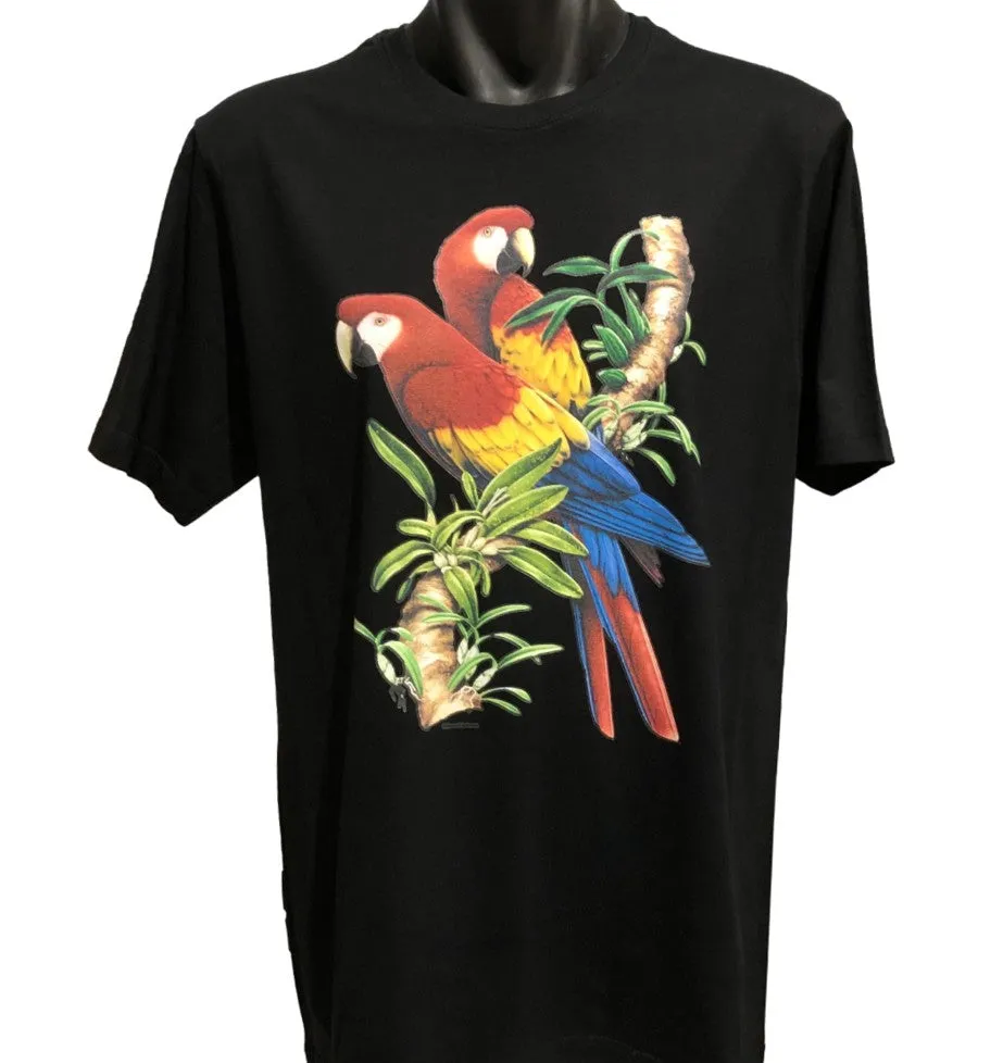 Scarlet Macaws Adults T-Shirt (Black)