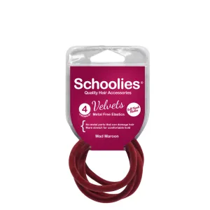 Schoolies Velvets 4pc - Mad Maroon