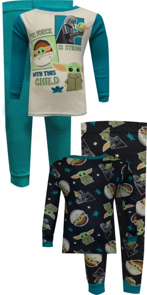 Star Wars Mandalorian The Force Infant 4 Piece Cotton Pajama