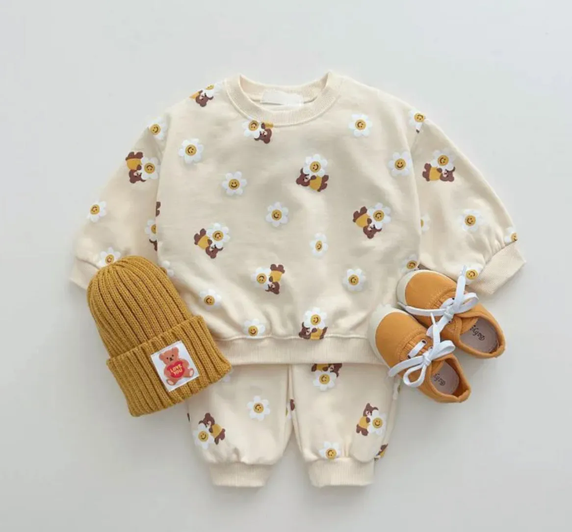 Teddy Bear Daisy 2 Piece Jogger Set