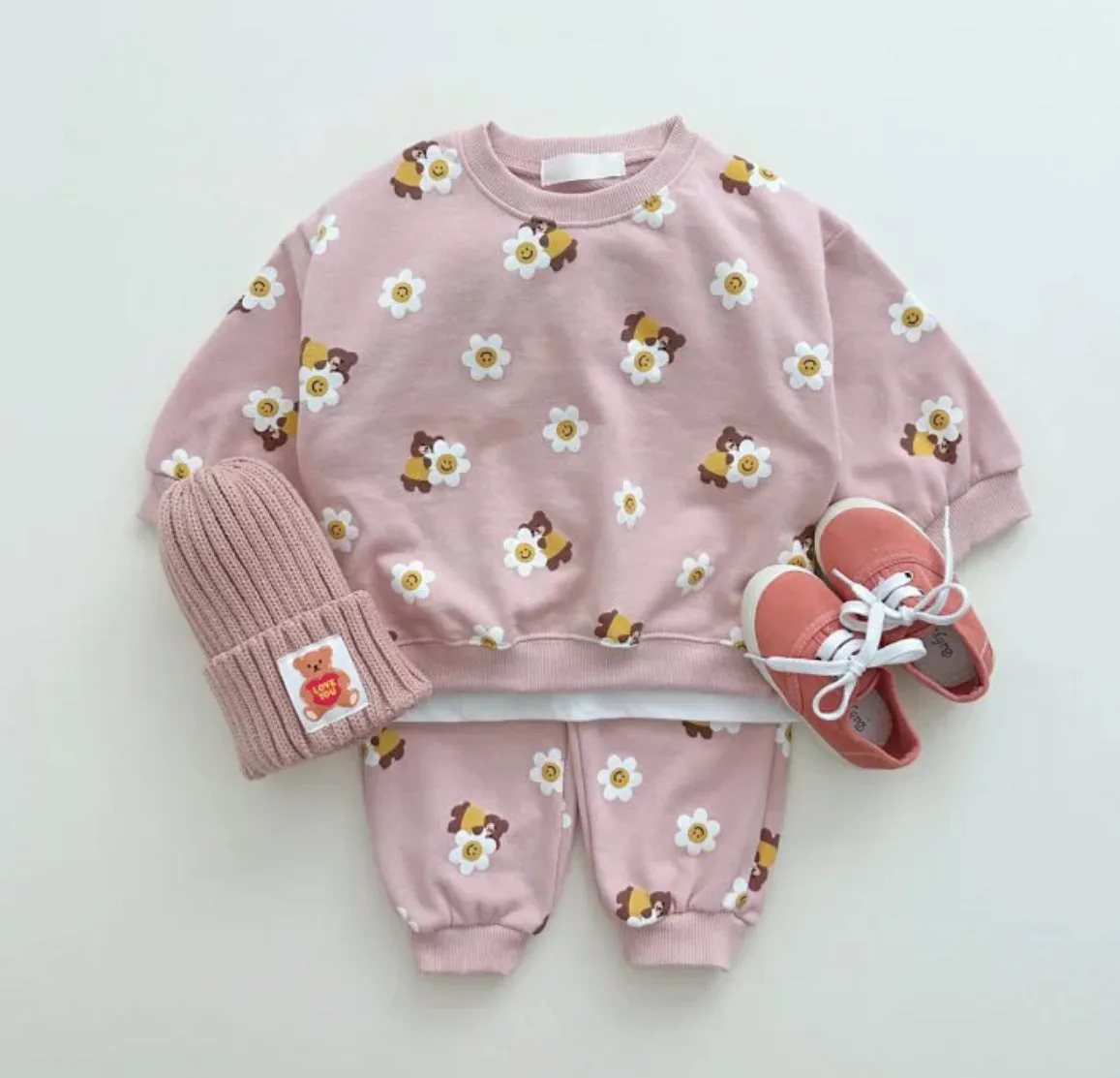 Teddy Bear Daisy 2 Piece Jogger Set