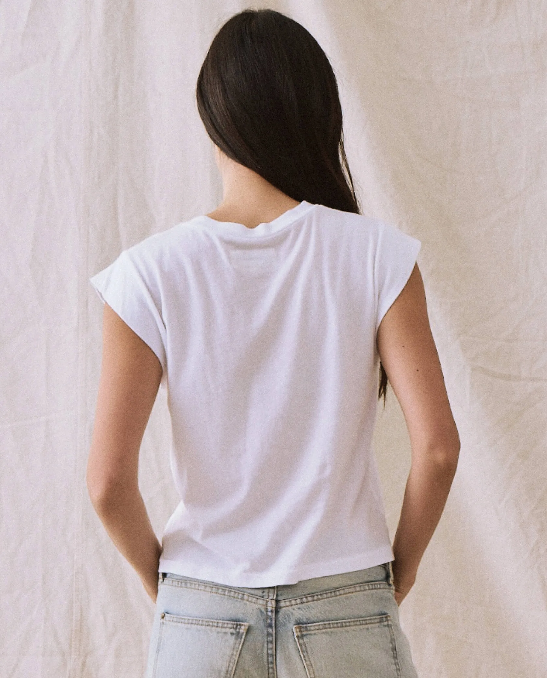 The Peak Shoulder Tee. -- True White