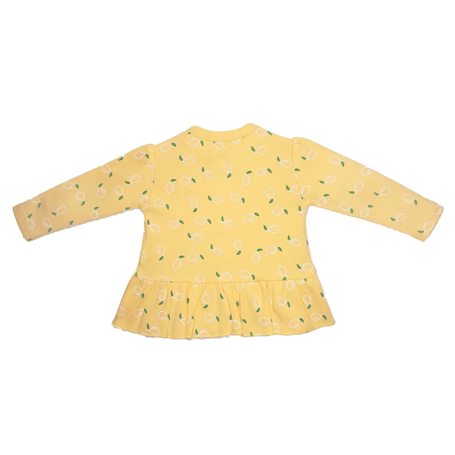 Top - Girls - Bottom Frill - Lemon Yellow