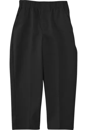 Unisex Black Pull-on Pants