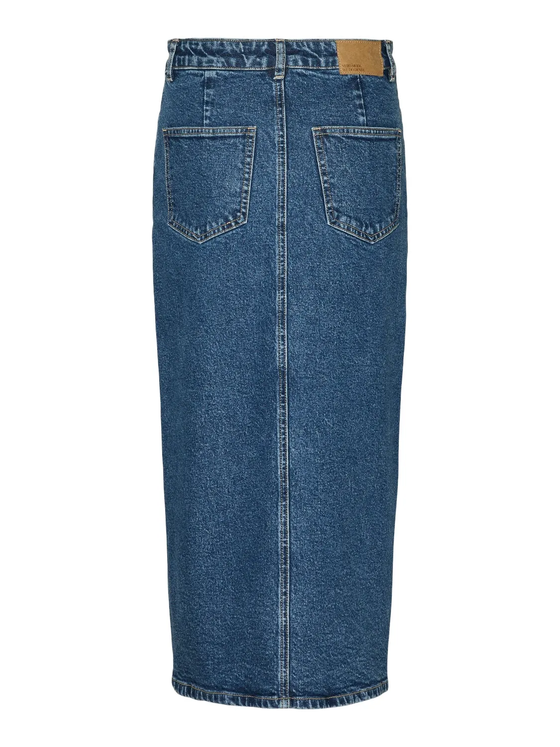 Veri Calf Denim Skirt - Medium Blue