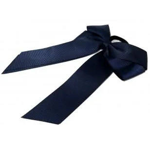 Where on Earth Cheer Bow Navy Blue