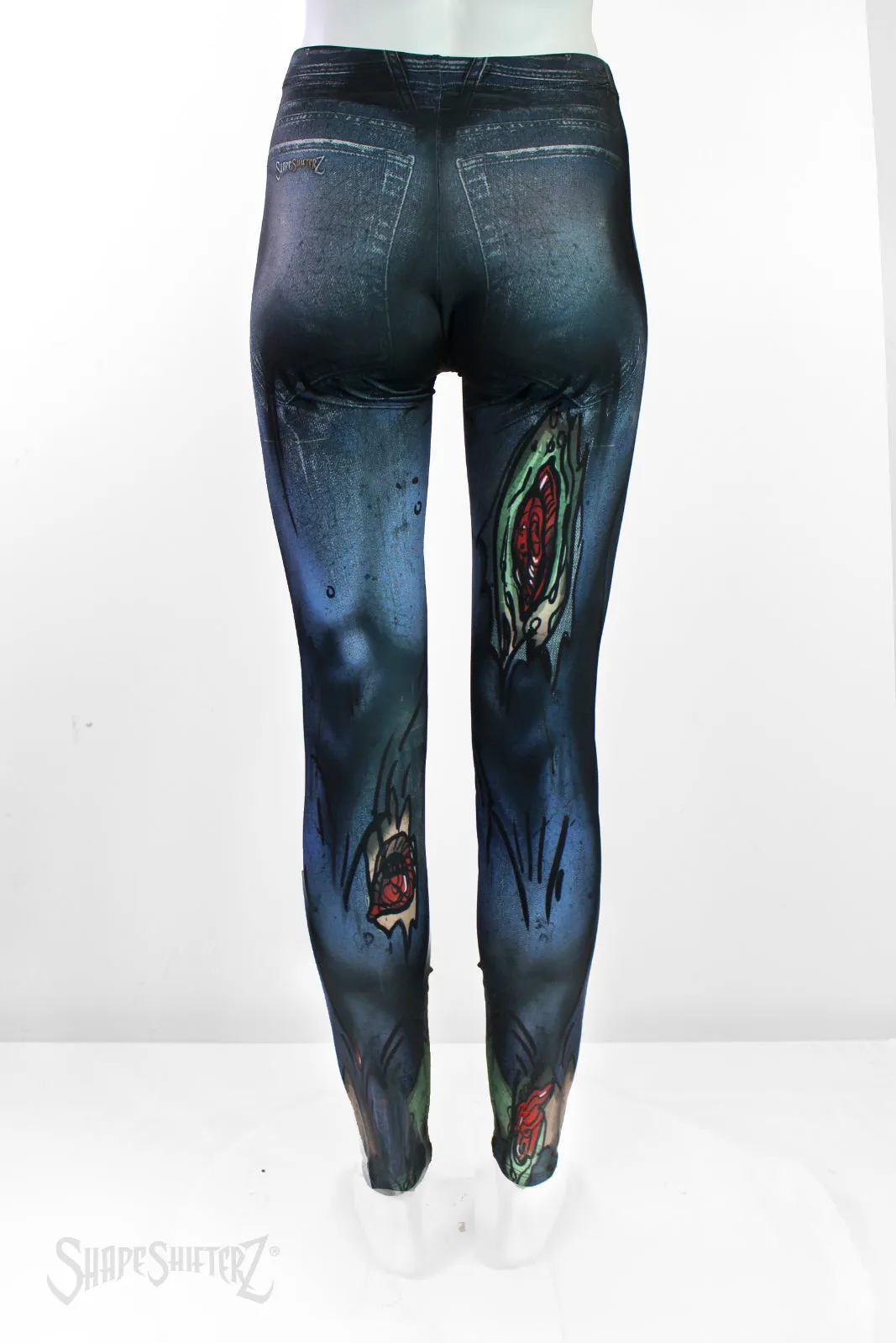 Women's 'ZOMBIE JEAN LEGGINGS'- Sportswear/Costume