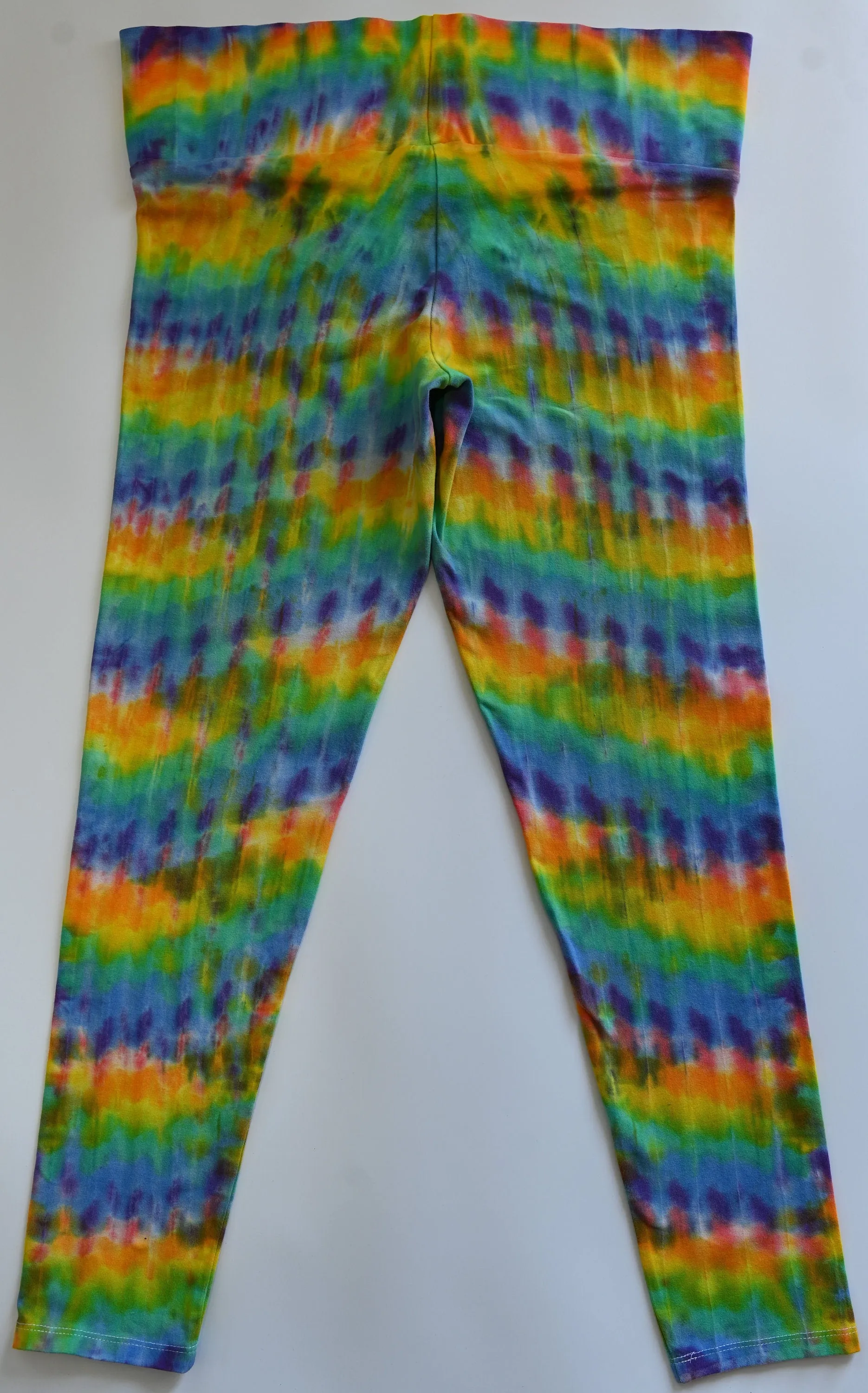 XL Trippy Weaver Vertical Pleat Tie Dye Leggings **OCD Special! Price Slashed! Please Read Description!