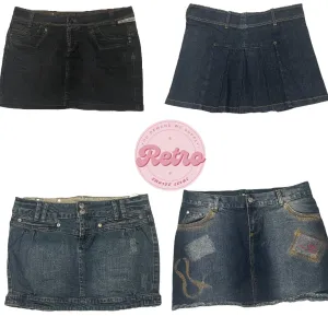 Y2k denim Mini  skirts 10 pieces