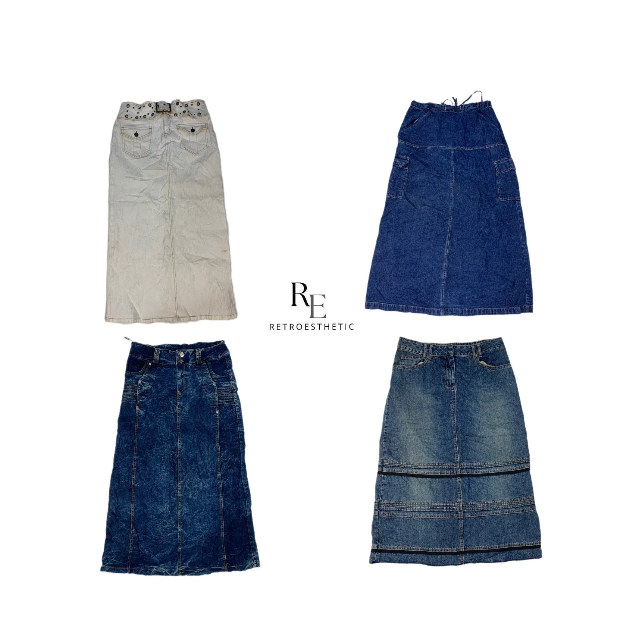 Y2K Unique Denim Skirts (SR-079)